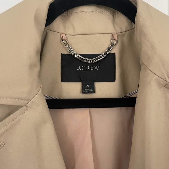 J Crew New Icon Trench Coat Tan / Khaki - Classic Timeless Silhouette - Picture 5 of 5
